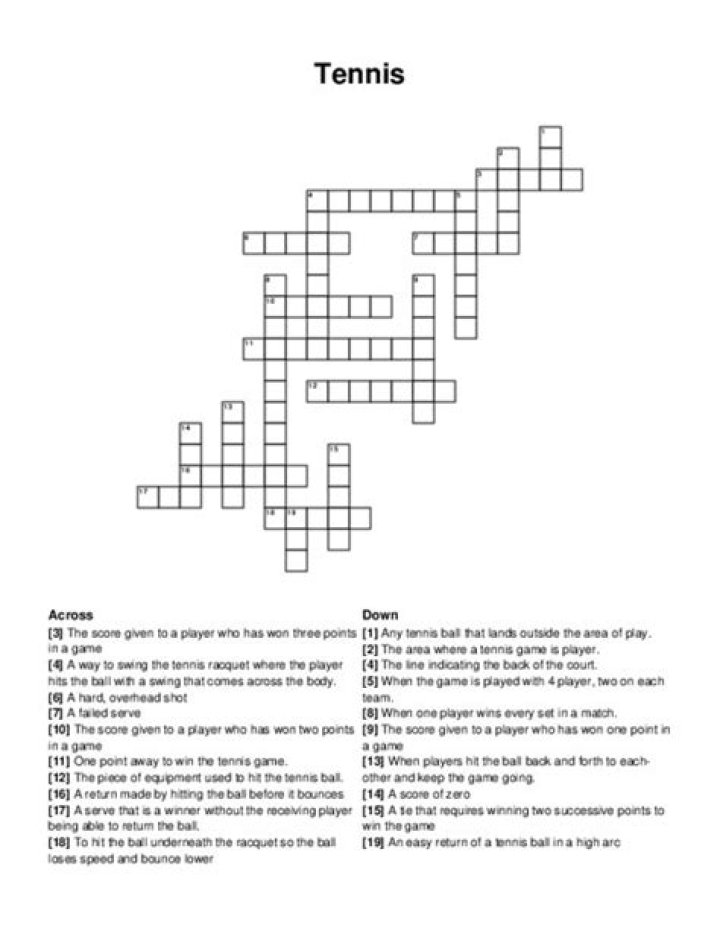 What love means in tennis crossword?